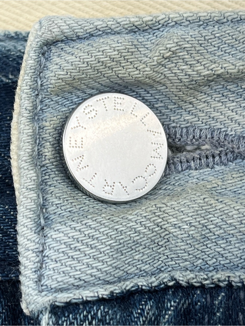 Stella McCartney Skinny Jeans colorblock bleach blue 0655 white green utility 28 - Picture 6 of 16